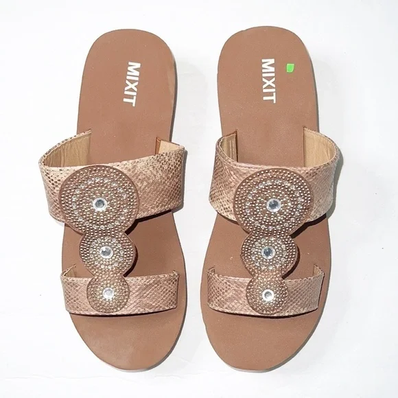 Mix It Python Strap Strappy Women's Wedge - Picture 2 of 8